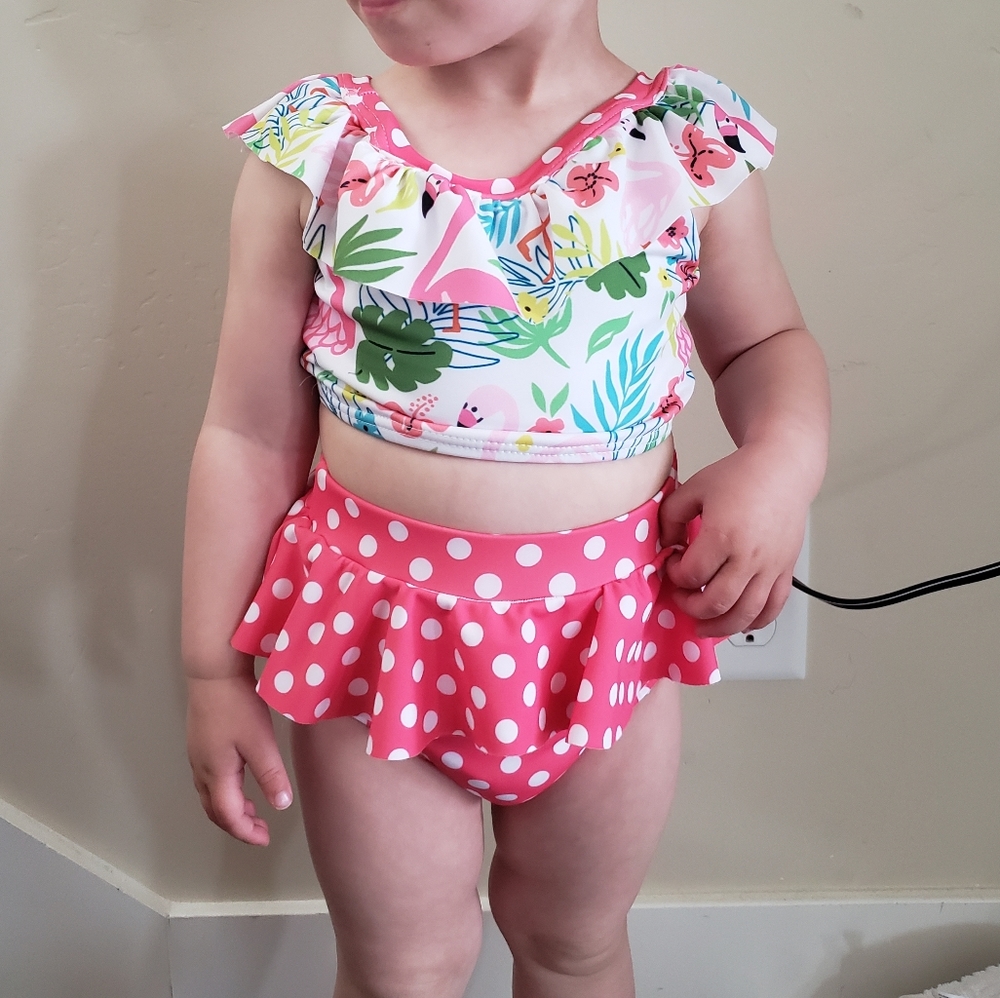 NWOT custom swimsuit set. Size 2t